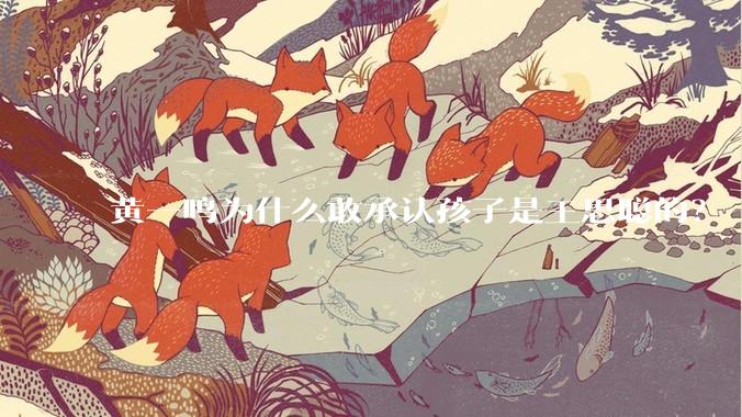 黄一鸣为什么敢承认孩子是王思聪的？